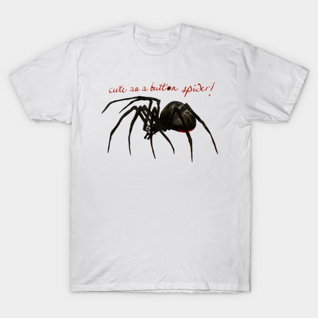 Cute as a Button Spider! T-Shirt by michdevilish